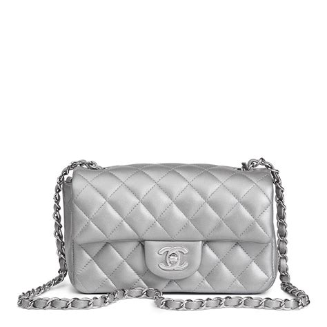 tas chanel silver